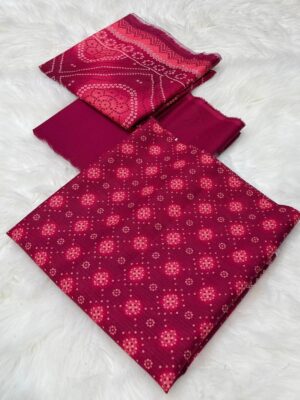 Bin Saeed 3 piece Maroon